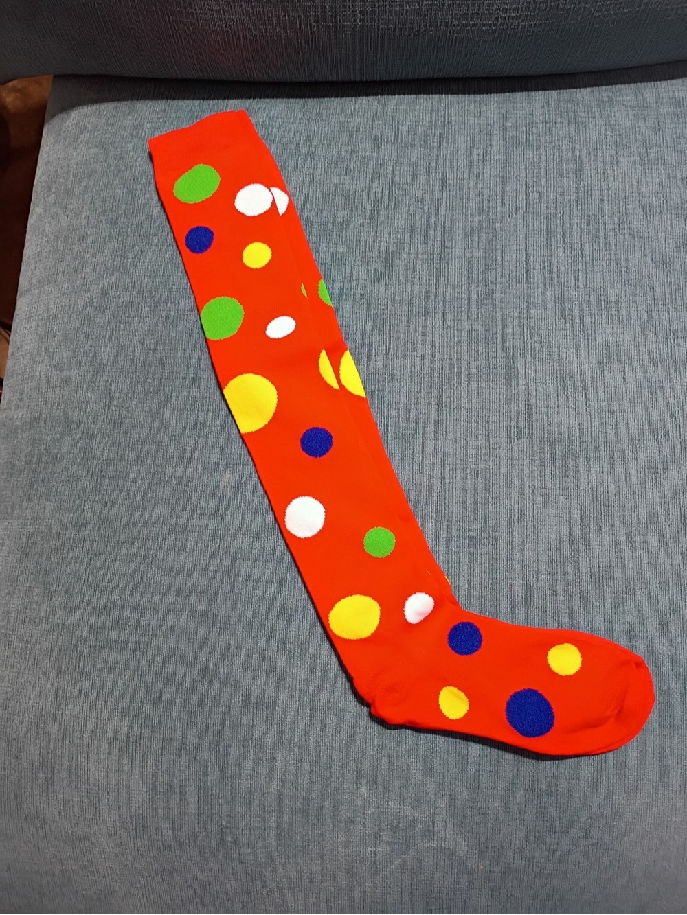 Bright Red Polka Dot Holiday Knee-High Socks - unisex